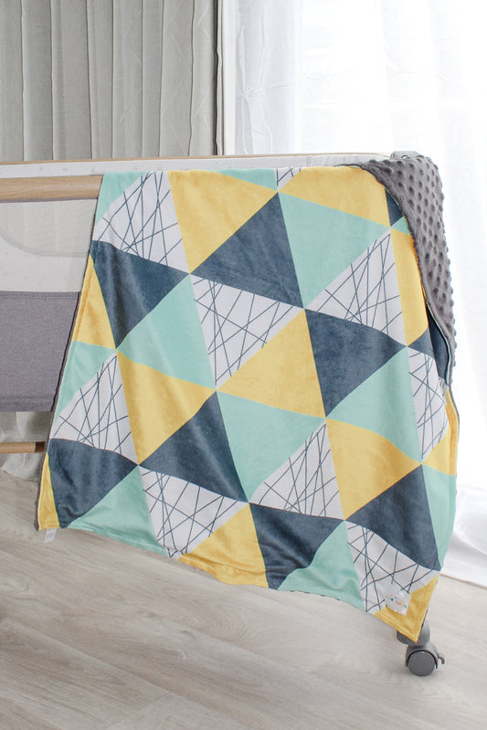 Mustard Geometric Premium Minky