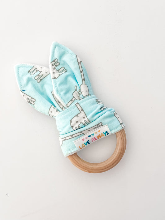 Blue Giraffes Bunny Teether